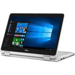 Notebook / Laptop 2-in-1 DELL 11.6'' Inspiron 3168 (seria 3000), HD Touch, Procesor Intel® Celeron® N3060 (2M Cache, up to 2.48 GHz), 2GB, 32GB eMMC, GMA HD 400, Win 10 Home, White