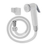 Dus igienic de mana, cu furtun alb plastic 120cm, buton actionare pe partea inferioara   3028, Mega