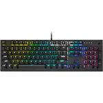 Tastatura mecanica gaming Corsair K60 PRO Low Profile, iluminare RGB, switch Cherry MX Low Profile SPEED, Negru