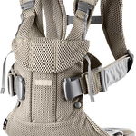 BabyBjorn - Marsupiu anatomic One Air - Greige, 3D Mesh, BabyBjorn