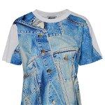 MOSCHINO JEANS MOSCHINO JEANS White cotton t-shirt BLUE, MOSCHINO JEANS