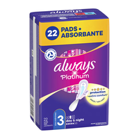Absorbante Platinum Night, 22 bucati, Always, ALWAYS