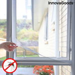 Plasă de protecție împotriva insectelor adezivă decupabilă pentru fereastră White InnovaGoods, Innovagoods