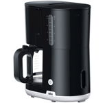 BRAUN Cafetiera Braun KF1100BK, 1000 W, Carafa din sticla, Capacitate 1.38 L, Filtru pivotant, Sistem anti-picurare, Oprire automata, Negru, BRAUN