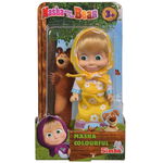 Papusa Simba Masha and the Bear 12 cm Masha in rochie mov