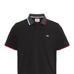 Tommy Jeans, Tricou polo regular fit de bumbac organic, Alb, S
