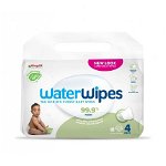 Servetele umede pentru bebelusi Water Wipes Soapberry, Biodegradabile, 4 pachete x 60 buc, 240 buc
