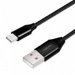 LogiLink USB-A - USB-C cablu USB 0,3 m negru (CU0139), LogiLink