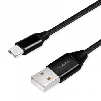 LogiLink USB-A - USB-C cablu USB 1 m negru (CU0140), LogiLink