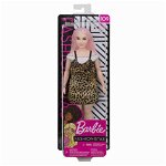 Papusa Barbie Fashionista cu parul roz, Barbie