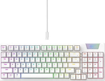 Gaming Keyboard Havit KB885L RGB, White, Ergonomic Design, havit