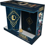 Set Cadou League of Legends - Pahar XXL + Insigna + Notebook Hextech Logo
