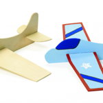 Mini avion din lemn pentru decorare, CHILDHOOD