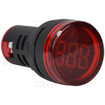 Voltmetru, indicator LED,rosu NYG3-VR 24-500VAC, d=22mm, Tracon