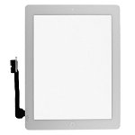 Touchscreen Digitizer Apple iPad 3 A1430 A1416 cu buton home si adeziv Alb Geam Sticla Tableta