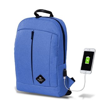 Rucsac cu port USB My Valice GALAXY Smart Bag, albastru deschis