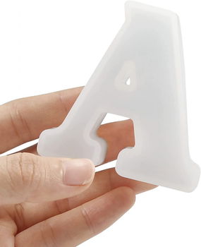 Matrita de rasina pentru litera A COLEESON, silicon, alb, 6,5 X 6 X 2 cm