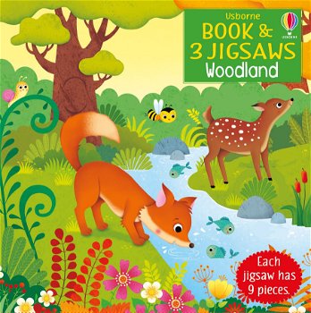 Set 3 Puzzle si Carte - Woodland Usborne Books