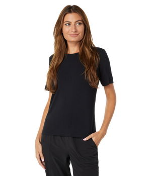 Imbracaminte Femei THRIVE SOCIETE Ruched Back Tee Black, THRIVE SOCIETE