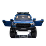 Masinuta electrica cu roti EVA si scaun de piele Ford Ranger Raptor Albastru Painted, Ford