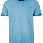 Tricou albastru melanj cu logo brodat pentru barbati - Superdry , Superdry