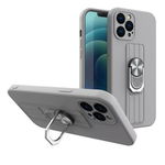 Husa Protectie Spate Star cu inel, pentru APPLE Iphone 12 Pro (Argintiu)