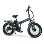 Bicicleta electrica E-TWOW GE Fat Bike V2 Clasic, Autonomie 50km, Viteza maxima 25 Km/h, motor 250W, roti 20", cauciuc offroad, Far LED, port USB, Baterie LG (Negru)