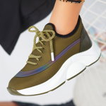 Pantofi Sport, culoare Verde, material Textil - cod: P11325, Alkan TURC