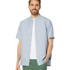 Imbracaminte Barbati Nautica Sustainably Crafted Linen Short Sleeve Shirt Dutch Blue, Nautica