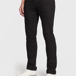 GUESS, Blugi cu croiala dreapta si 5 buzunare Angels, Negru