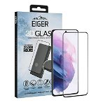 Folie Sticla Eiger 3D Edge to Edge pentru Samsung Galaxy S21 Ultra, 0.33mm, 9H, perfect fit, curved, oleophobic (Negru) , Eiger
