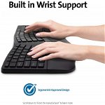 Tastatura Kensington ProFit Ergo suport ergonomic pentru incheietura mainii inclus conexiune wireless, Kensington