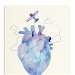 Felicitare - Inima de calator, La multi ani! | Ana-Maria Galeteanu Ilustrator, Ana-Maria Galeteanu Ilustrator