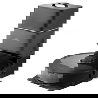 Robot de aspirare Roborock Q8 Max+, Q8MP52-00, aspirator&mop&statie de golire automata RockDock Plus, 59W, 5500Pa, autonomie 240 min, mapare 3D, 5200 mAh, recipient praf 470 ml, negru