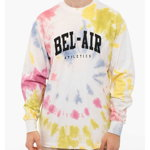 Bel-Air Athletics Long Sleeved College T-Shirt With Tie Dye Print Multicolor, Bel-Air Athletics
