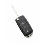 Audi - Carcasa cheie tip briceag, 2 butoane, fara buton panica, cu baterie 2032, 