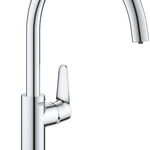 Baterie bucatarie Grohe Blue Pure BauCurve cu pipa c optiune sistem filtrare crom, Grohe