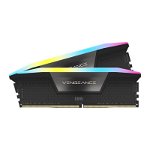 Memorie Corsair VENGEANCE 64GB (2x32GB), DDR5, XMP 3.0, 6200MT/s, CL 32, RGB, Black Heatspreader, 1.4V