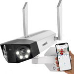 Camera de supraveghere WiFi Reolink Duo 2 cu lentile duble, rezolutie 8MP, detectare Persoana/Vehicul, vedere nocturna color si reflector LED, slot Micro SD Card, unghi vizualizare orizontal 180°