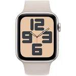 Apple Watch SE (2023), GPS, Carcasa Starlight Aluminium 44mm, Starlight Sport Band - M/L, Apple