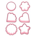 Forme pentru taiat foi de biscuiti, fursecuri - roz, Awwaline