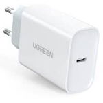 Incarcator telefon, Ugreen, USB tip C sursa de alimentare 30 W, incarcator rapid 4.0, Alb