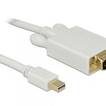 Cablu adaptor DeLOCK mufa mini-DisplayPort - mufa VGA cu 15 pini