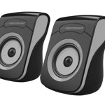 Sistem audio 2.0 Esperanza Flamenco, USB, jack 3,5mm, 6W, 4Ω, 5V, 20Hz-18kHz, 7,5 x 16,3 x 11,7cm, negru/gri, Esperanza
