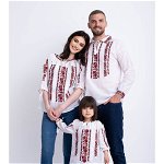 Set bluze traditionale cu broderie inflorata rosie pentru familie, Haine de vis