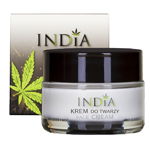 INDIA FACE CREAM WITH HEMP OIL CREMA DE ZI SI NOAPTE PENTRU FATA CU ULEI DE CANEPA, INDIA