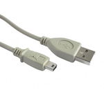 Cablu alimentare si date Gembird, USB 2.0 (T) la Mini-USB 2.0 (T), 0.9m, Alb, CC-USB2-AM5P-3