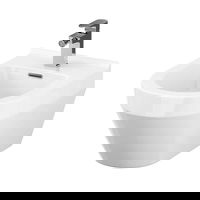 Bideu suspendat Cersanit Crea Alb, 