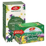 Pachet Hepatofit forte 63 capsule + Ceai hepatocol (20 pliculete) gratis Fares, Fares