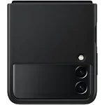 Husa Leather Cover pentru Samsung Galaxy Z Flip 3 5G Black